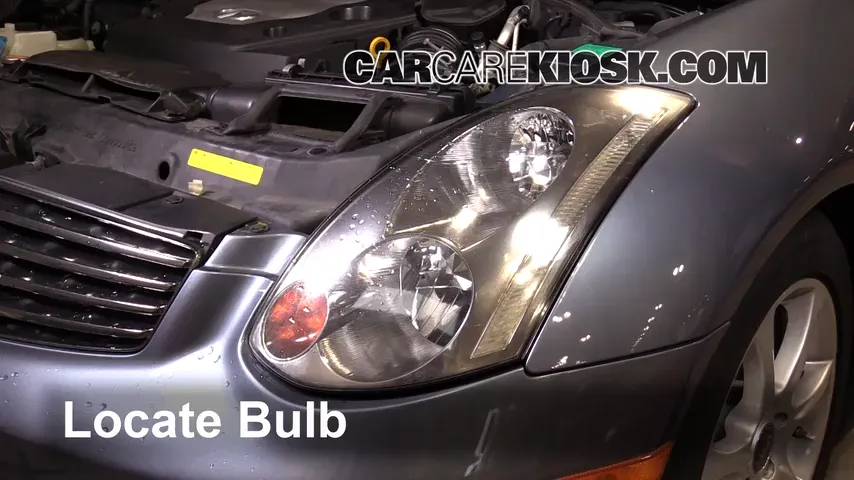 2005 Infiniti G35 3.5L V6 Coupe (2 Door) Lights Highbeam (replace bulb)